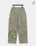 Vinic Pintuck Balloon Fit Diagonal Pocket Two-Way Cargo Pants