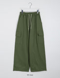 [unisex] Telki Banded String Wide Cotton Cargo Pants