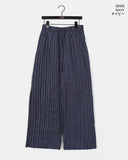 Puka Stripe Banding Wide Pants