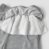 Tiered Frill Fake Layered Skirt Wide Pants