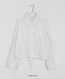 Jute Summer String Pocket Crop Shirt