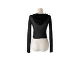 Handy Snap See-through Wrap Hood Knit