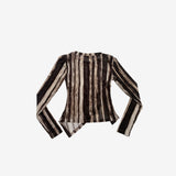 Mondini Velvet See-Through Unbalanced T-shirt