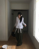 Shalu Frill Layered Button Strap Cardigan