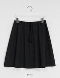 [BAONHAUS] Comne Banding Color Matching Dot Midi Skirt