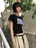 ROSE LACE HALF T