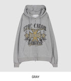 Cross Vintage Printing Two-Way Hood Zip-Up