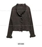 Vien Frill Knit Cardigan