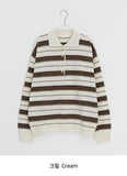 Sosel Wool Stripe Collar Knit