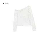 Wadeen Open Neck Cropped T-shirt