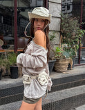 Button Strap Multi Pocket Belt Bag