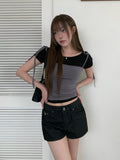 Kandi Bustier T-shirt Short Sleeve Sleeveless Set