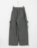 [BAONHAUS] Nylon Cargo Ribbon Bending Pants