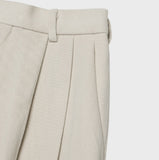 Story peach cotton two tuck pants