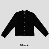 Move Line Shoulder Pocket Crop Cardigan