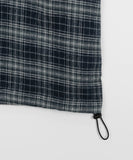 [unisex] Yumei String Hood Over Check Shirt