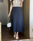 Jehenre Cut Flare A-Line Long Skirt