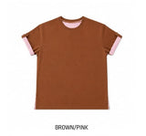 [unisex] Robben Color Matching Roll-up Short Sleeve Tee