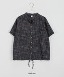 Rueco Summer String Check Short Sleeve Shirt