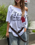 Texas Cut Off Shoulder Short Sleeve