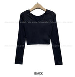 Basic Heat V-neck Long-sleeved T-shirt