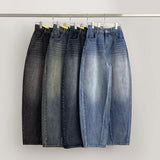 Incision Point Mega Balloon Fit Banding Denim Pants