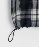 [BAONHAUS] Kironi Check String Hood Zip-Up Jumper