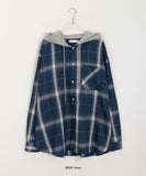 [unisex] Rotany Over Check Hood Shirt