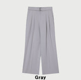 Fresh Summer Belted Two Tuck Slacks