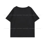 Stars Lettering Unbalance Short Sleeve