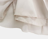 [Muffler Set] Hassen Ribbon Halterneck Puff Blouse Set