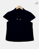 Mattia Double Button Short Sleeve Blouse