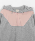 [BAONHAUS] Tomomb half zip-up color matching fleece hoodie