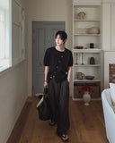 Royden Drape Two-Tuck Wide Slacks