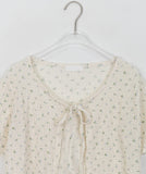 Natsume Embossed Flower Sleeveless Short Sleeve Cardigan Set
