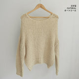 Noah Alpaca Wool Boat Neck Loose Fit Knit