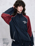 High Neck Blouson Zip-up