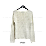 Autumn Damage Boat Neck Knitwear