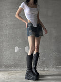 Pins Eyelet Bodysuit Tee