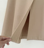 Roti Wool Pocket Slit Flare Skirt