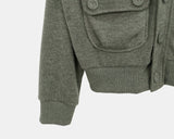 Hern High Neck Button Knit Cardigan