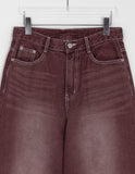 Nanata Cat Washing Stitch Cotton Wide Pants