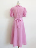 Bellian Shirt Puff Flare Long One Piece