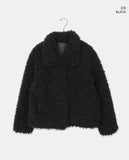 Piru Half Poodle Fluffy Fur Coat Jacket