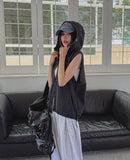 Logan denim hoodie vest
