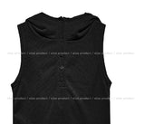 Bare Button Linen Hooded Sleeveless