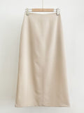 Soelin Basic Cutout Long Skirt