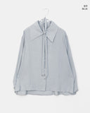 Mirun Belt High-Neck Overfit Long-Sleeve Shirt