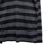 Shoulder snap stripe see-through tee