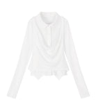[mnem] Cowl Bustier Shirt Set